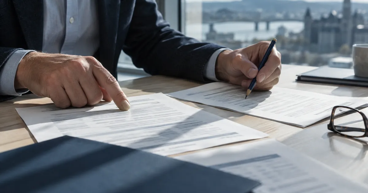 Des mains comparent deux documents à la lumière d’une fenêtre.